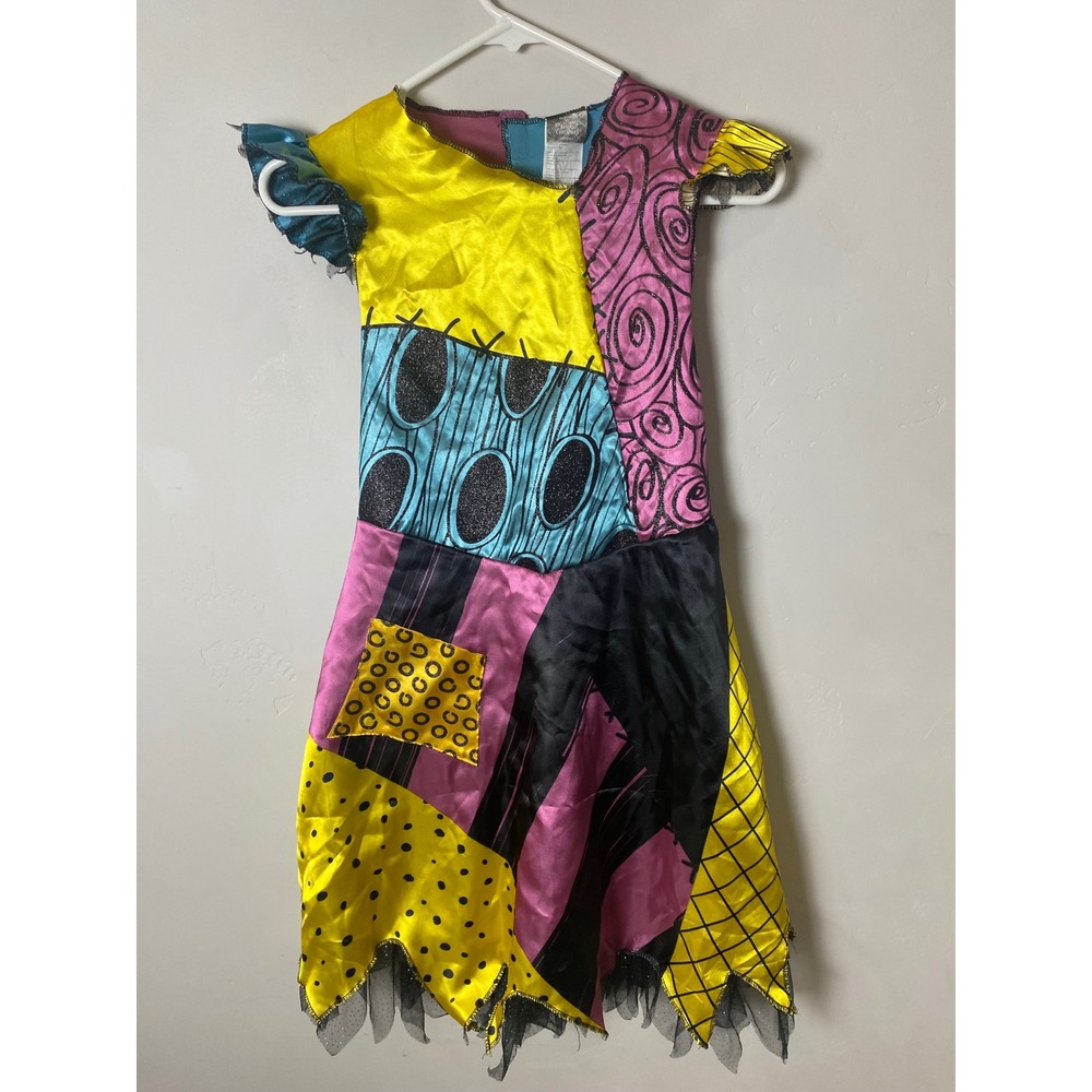 Disney Nightmare Before Christmas Sally Costume Dress Kids Large 10-12 Patchwork